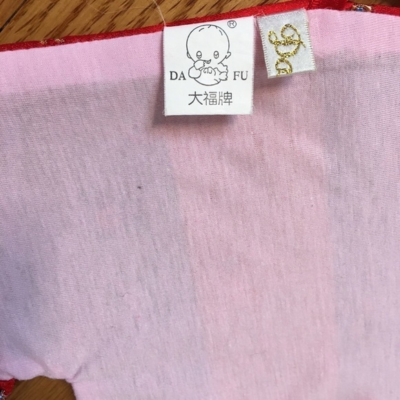 Vintage Infant Baby Girls Red Top - Picture 12 of 12